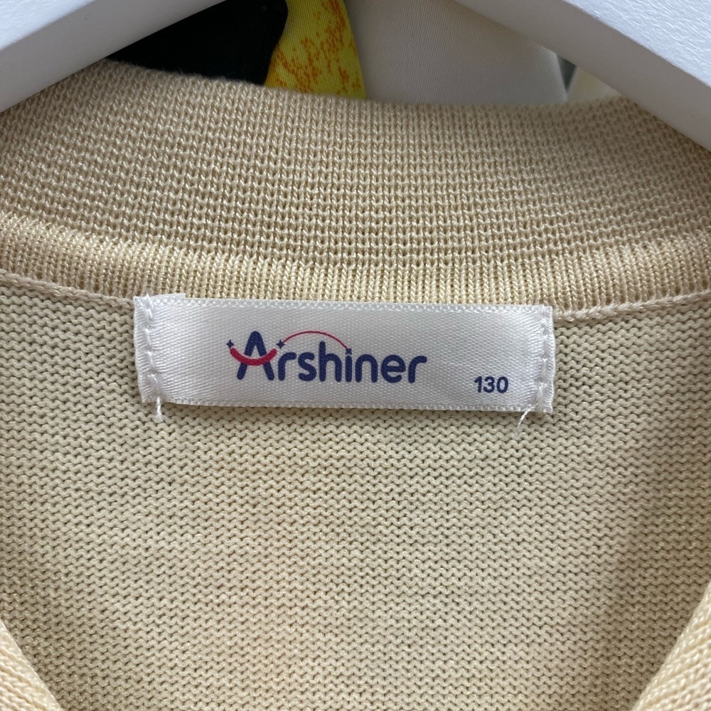 Cream Short Sleeve Knit Shirt - Picture 3 of 5